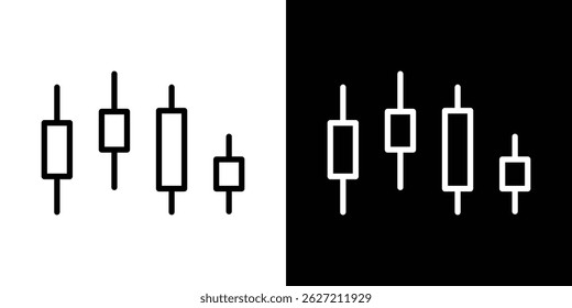 Ícone de candelabro gráfico no design de linha na moda
