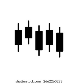 Chart candlestick icon vector sign
