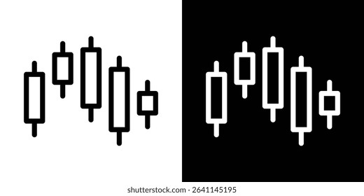 Chart candlestick icon vector simple element illustration editable