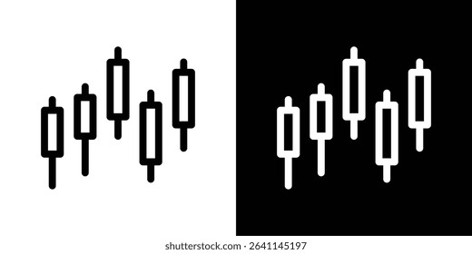 Chart candlestick icon vector simple element illustration editable