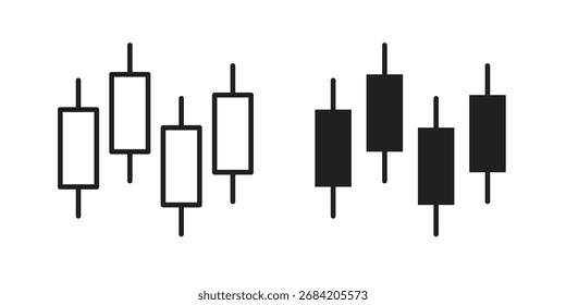 Ícone de castiçal de gráfico para designs de web. conjunto de ícones de estrutura de tópicos e clipart