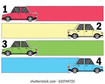 Chart car and blank tab as a template to your theory for presentation in vector concept