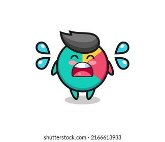 chart cartoon illustration with crying gesture , cute style design for t shirt, sticker, logo element