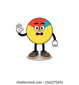 chart cartoon illustration doing stop hand , character design