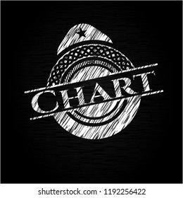 Chart with chalkboard texture