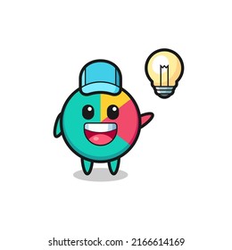 chart character cartoon getting the idea , cute style design for t shirt, sticker, logo element