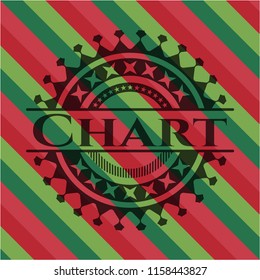 Chart christmas badge background.