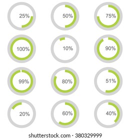Chart circle with an indication of interest within the circle for for brochures, presentations, articles