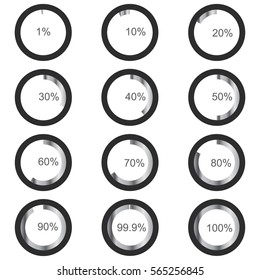 Chart circle with an indication of interest within the circle for brochures, presentations, articles, report, plans.  
