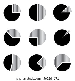 Chart circle with an indication of interest within the circle for brochures, presentations, articles, report, plans.
