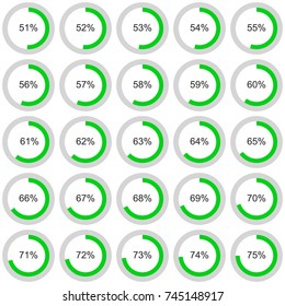 Chart circle with an indication of percents within the circle for brochures, presentations, articles, report, plans. 