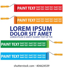 Chart of color Roller and stripe color for your Theory or your graphics in vector style
