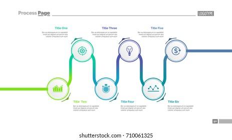 Chart with colorful spheres slide template