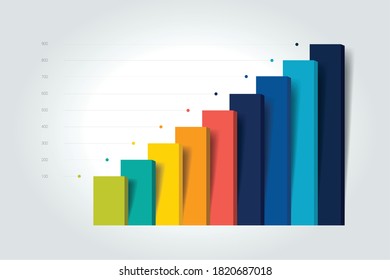 Chart, column graph, infographic element. 