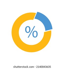 Chart, column graph, infographic element. Finance and economy with yellow vector