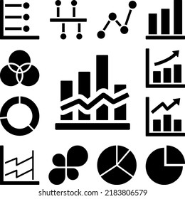 Chart column icon in a collection with other items