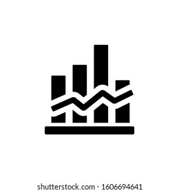 Chart column icon. Simple business performance icons for ui and ux, website or mobile application