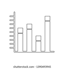 chart columns icon. Element of web for mobile concept and web apps icon. Outline, thin line icon for website design and development, app development
