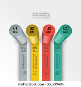 chart columns with your data step by step to achieve the target business infographic element presentation