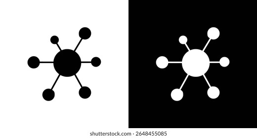 Chart connected icon symbol collection. Flat vector stock illustration.