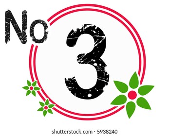 Chart Countdown in Red and Black No 3 (Vector Format)