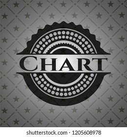 Chart dark icon or emblem