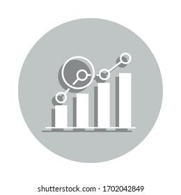 chart, data badge icon. Simple glyph, flat vector of Business icons for ui and ux, website or mobile application