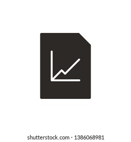 Chart, data, file vector icon. Simple element illustration from UI concept. Finance concept vector illustration.