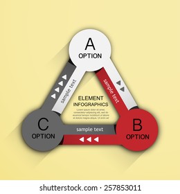 Chart data in the form of a triangle element Infographic