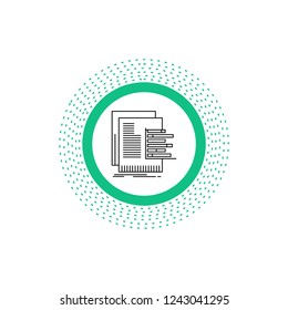 chart, data, graph, reports, valuation Line Icon. Vector isolated illustration