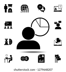 chart, data icon. Simple glyph vector element of Business global icons set for UI and UX, website or mobile application