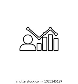 chart, data icon. Simple thin line, outline vector element of Business icons set for UI and UX, website or mobile application