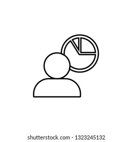 chart, data icon. Simple thin line, outline vector element of Business icons set for UI and UX, website or mobile application