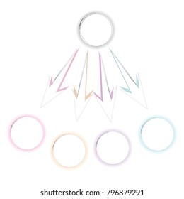 chart data infographic with arrow and circle design illustration