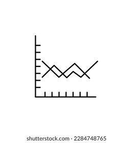 Chart Data Isolated Line Icon. It can be used for websites, stores, banners, fliers. 