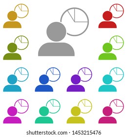 chart, data multi color icon. Simple glyph, flat illustration of Business global icons for UI and UX, website or mobile application