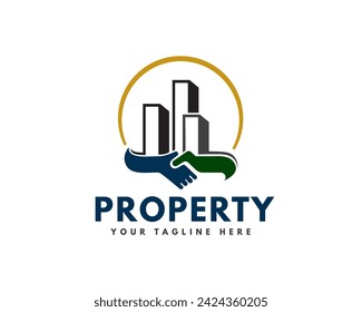 chart deal finance property deal commitment logo icon symbol design template illustration inspiration