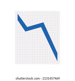 Gráfico Disminución de los datos del icono del vector del emoticono