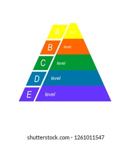 Chart design for business presentations with five levels.