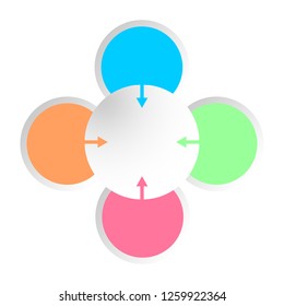 Chart design for business presentations with four steps.