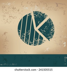 Chart design on old background,grunge vector