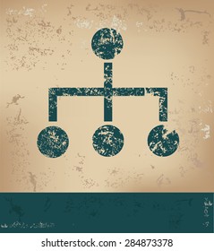 Chart design on old paper background,grunge concept,vector
