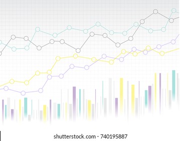 Chart design vector isolated on white background. Color trendy chart in flat style. Template for app and ui graph. Chart for your web site, office poster and placard. Modern colorful graph, EPS 10