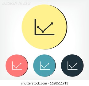 Chart, diagram flat design. Eps 10 icons vector.