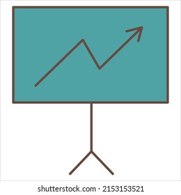 Chart diagram flat vector icons for social media marketing business and technologies 