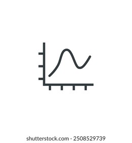 Ícone de estatísticas de aumento de gráfico do diagrama de gráfico, ilustração de vetor