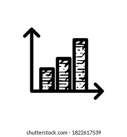 chart diagram icon hand drawn vector illustration isolated on white background