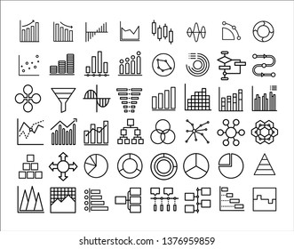 Chart Diagram Icon Set Simple Illustration Stock Vector (Royalty Free ...