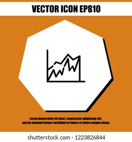 Chart diagram icon vector