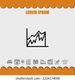Chart diagram icon vector